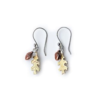 oak leaf and acorn earrings by tania covo