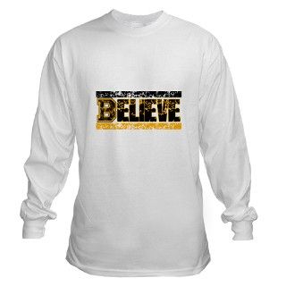 Boston Bruins Believe Long Sleeve T Shirt by BostonBruinsPlayoffGear