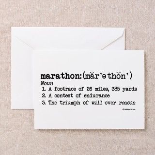 Marathon Definition Greeting Cards (Pk of 10) by mall4mylife