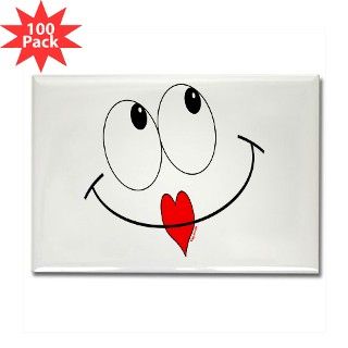 Silly Face Rectangle Magnet (100 pack) by bysandra