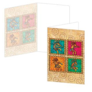 ECOeverywhere Koko Squares Boxed Card Set, 12 Cards and Envelopes, 4 x 6 Inches, Multicolored (bc12344)  Blank Postcards 