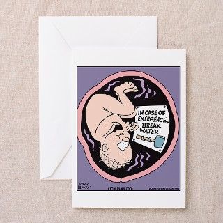 Fetus Breaks Water Greeting Cards (Pk of 10) by offthemark