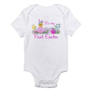 1st Easter Baby Pink First Easter Infant Bodysuit by ifbabycouldtalk