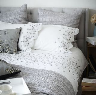 hanoi daisy embroidered bed linen by also home