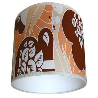 vintage wallpaper lampshade 70s forest by love frankie