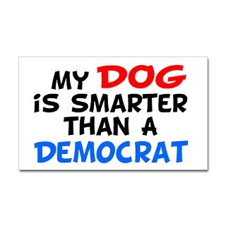 Dog Smarter Democrat Rectangle Decal by jillyjaxpetart