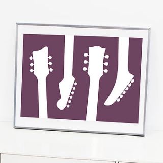 guitar headstock print by knockout