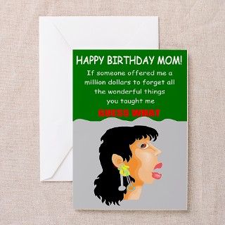 birthday mom daughter.png Greeting Card by humorousgreetingcardsbyalma
