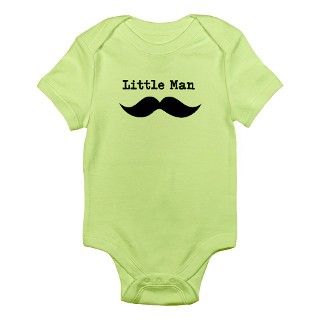 Little Man Mustache Infant Bodysuit by razzlemydazzledesigns