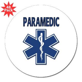 Paramedic EMS Round Sticker by bonfiredesigns