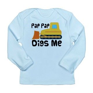 Love PapPap Bulldozer Long Sleeve Infant T Shirt by mainstreetshirt