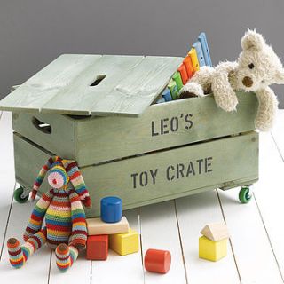 personalised toy crate by plantabox