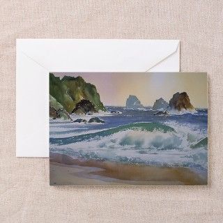 North Coast Surf Note Cards (Pk of 10) by tomfreemanart