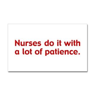 Funny Nurse Rectangle Decal by dweebetees