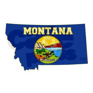 Montana Flag Keychains by StatesOfAmerica