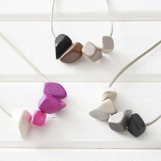 ombre polygons eco friendly wood necklace by newton and the apple