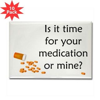 Medication Time Rectangle Magnet (10 pack) by matryoshkaboutique