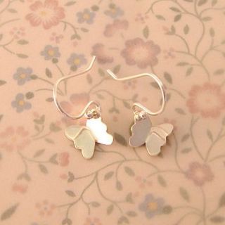 silver butterfly earrings by heather scott jewellery