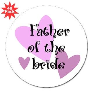 Father of the Bride Lapel Sticker (48 pk) by keepsake_arts