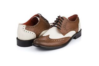 dean two tone leather brogues by agnes & norman