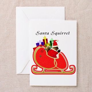 Santa Squirrel Greeting Card by newlookgifts