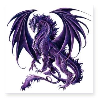 Draconis Nox Dragon Square Sticker 3 x 3 by Admin_CP21526148