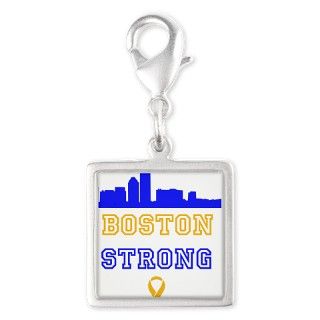 Boston Strong Skyline Blue and Gold Charms by BeantownDesigns