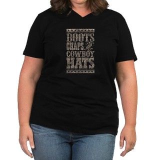 Boots, Chaps & Cowboy Hats Womens Plus Size V Nec by HeppyHouse