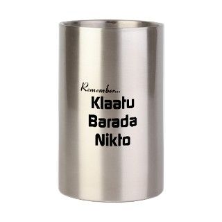 Klaatu Barada Nikto Bottle Wine Chiller by literatephoenix