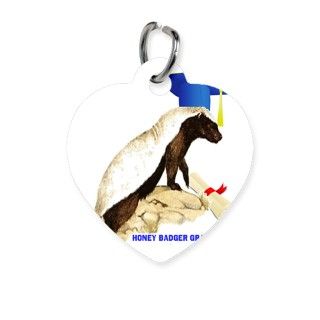 HONEY BADGER GRADUATE Pet Tag by ladybugcraftsandcollectibles