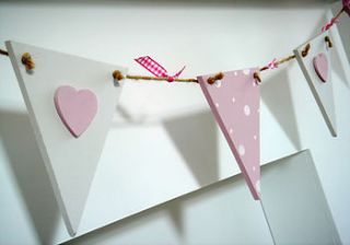 wooden bunting/ decoration by little bird designs