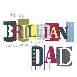 'brilliant dad' father's day cards by stop the clock design