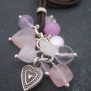 murano glass heart necklace by dirty cherub