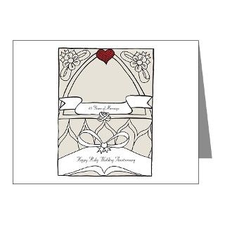 40 years anniversary Note Cards (Pk of 10) by springwoodemedia
