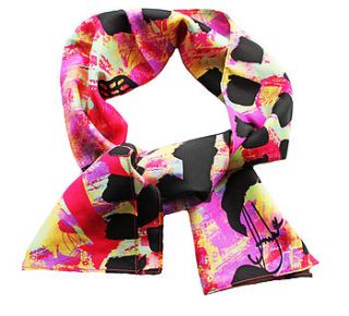 dark rainbow silk scarf by amy lee