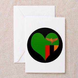 I love Zambia Flag Greeting Card by nationalstore