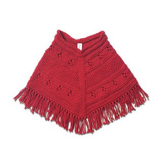 hand knitted poncho by frankie & ava