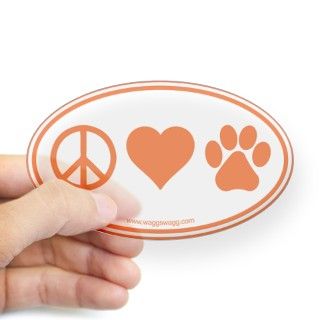 Peace Love Paws Orange Decal by Admin_CP1484747