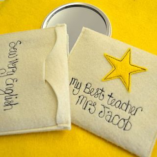 personalised gift bag pouch star by sew very english