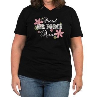 Air Force Aunt [fl camo] Womens Plus Size V Neck by pridegiftshop