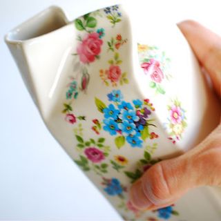 mixed posy porcelain milk jug by hanne rysgaard ceramics