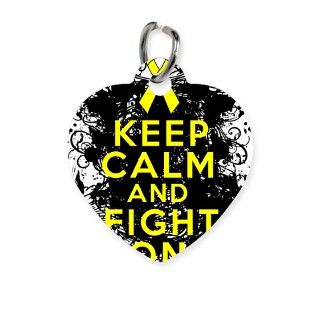 Ewings Sarcoma Keep Calm Fight On Pet Tag by Admin_CP10918563