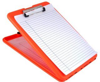 Saunders SlimMate Plastic Storage Clipboard, Letter Size (8.5 Inch x 12 Inch), Bright Orange (00579) 