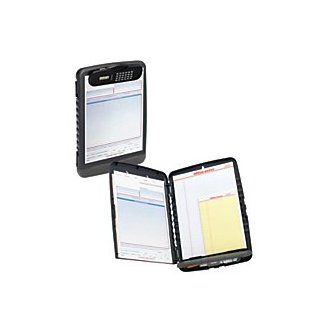 Office Depot(R) Brand Portable Clipboard Storage Box With Calculator, Letter Size, Charcoal 