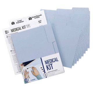 Smead MO Medical Records Filing Kit, Letter Size, Lake Blue, 9 per Pack (11800)  All Purpose Labels 