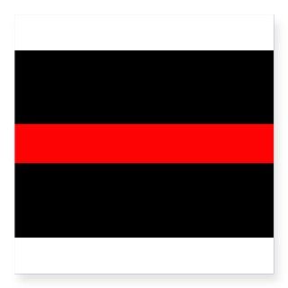 Firefighter Red Line Rectangle Sticker by Admin_CP7532042