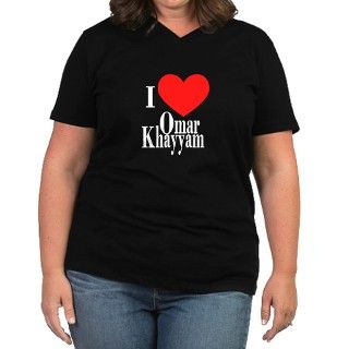 I Love Omar Khayyam Womens Plus Size V Neck Dark by reelyshop