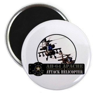 AH 64 Apache Helicopter Magnet by usarmypride