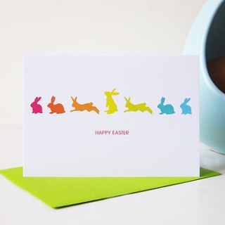 'rabbits' happy easter card by mrs l cards