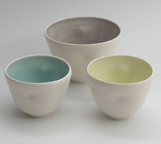 handmade dimpled bowl by linda bloomfield